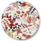 Designart - Retro Botanical Garden - Bohemian & Eclectic Metal Circle Wall Art